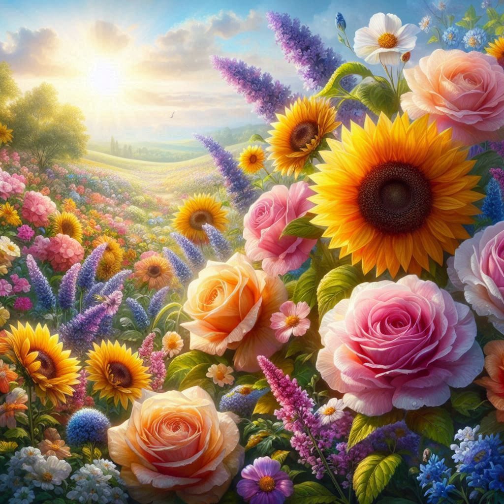 Beautiful Sommer Flower Field