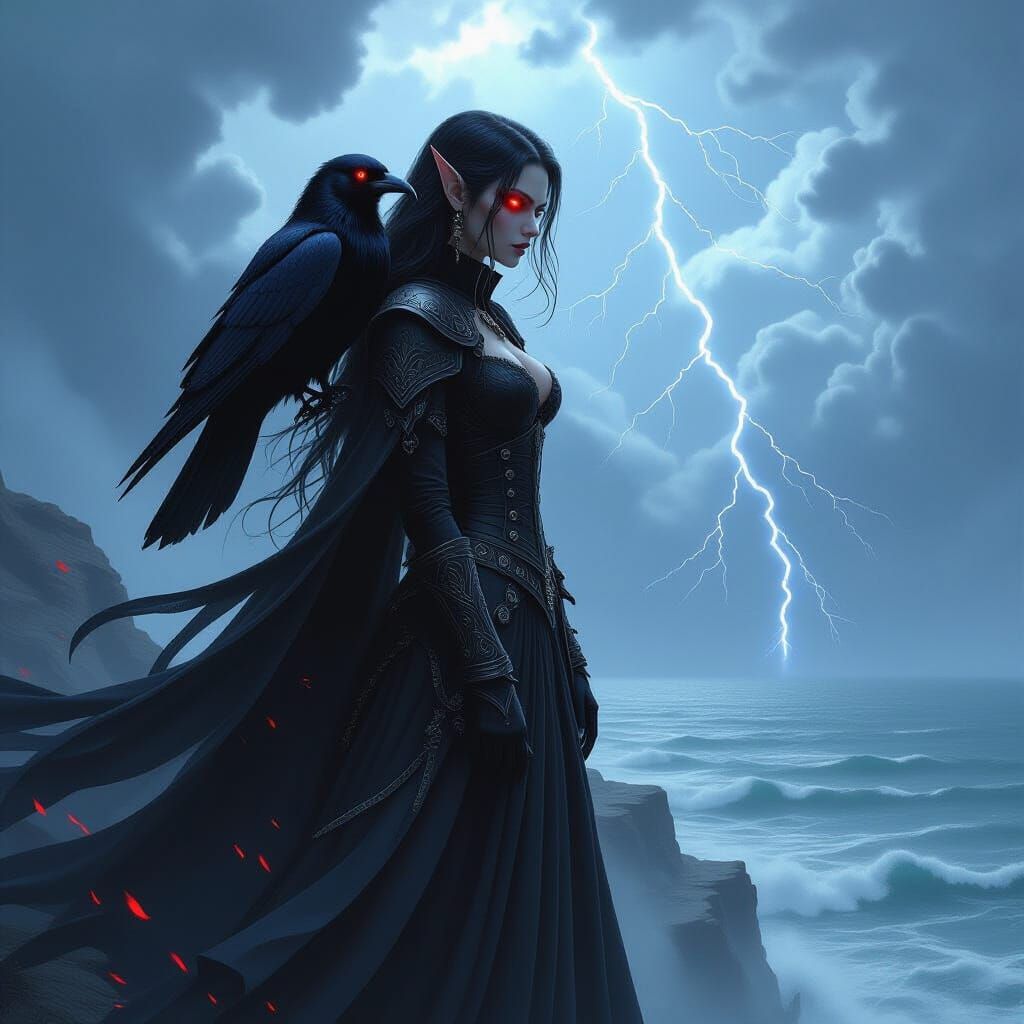 A lone elf prepares for battle...