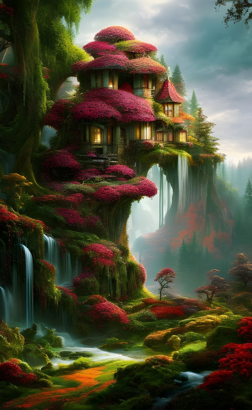 Fantasy House - AI Generated Artwork - NightCafe Creator