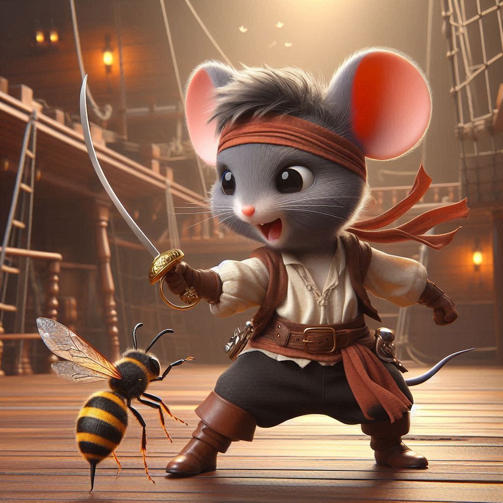 Your sting is no match for my blade!