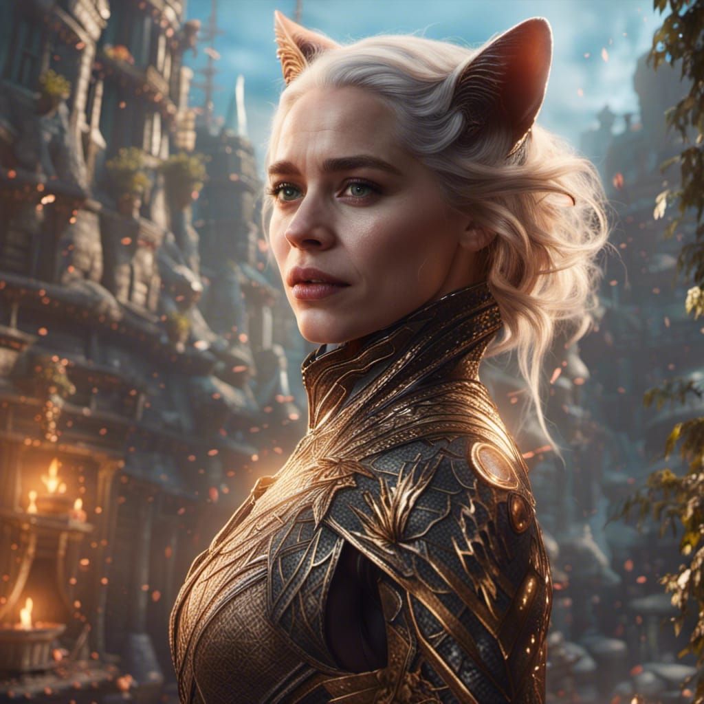 Emilia Clarke transforming into a Cat - AI Generated Artwork - NightCafe  Creator