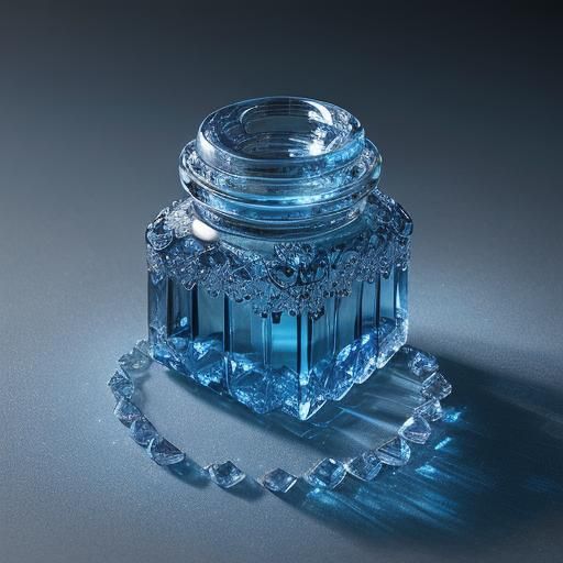 (heaven awaits transparent blue crystal.1.5) frog