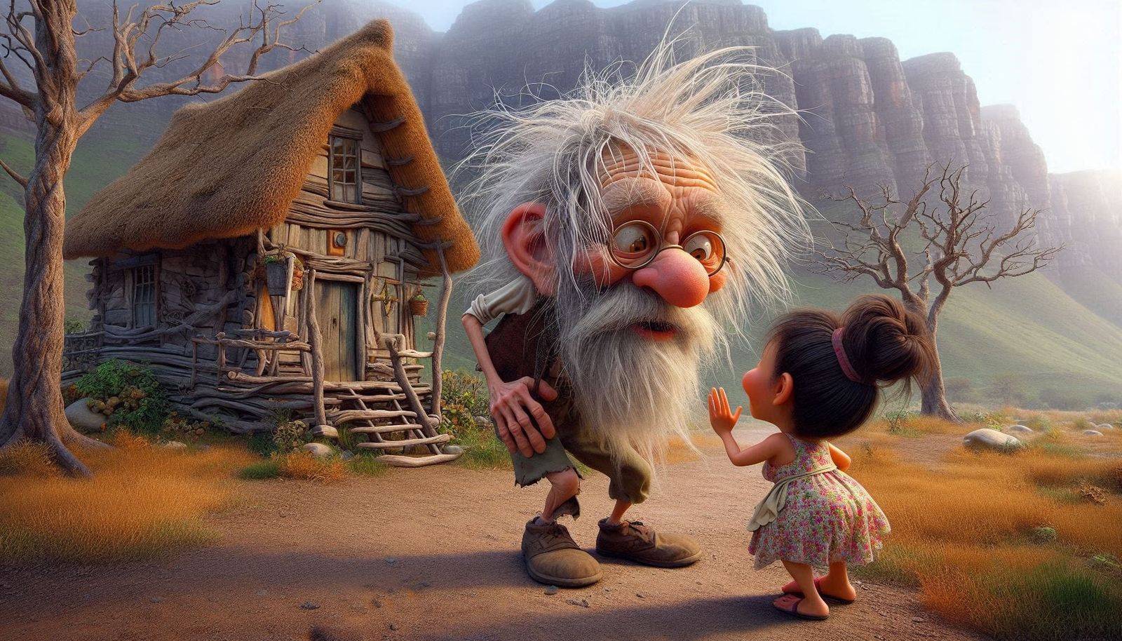 Fearlessly she stepped right up to the old recluse 🫵🏻 01