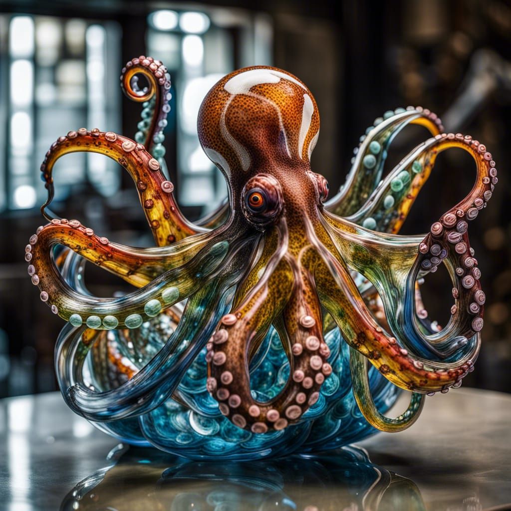 Blown glass Octopus   by @Stretch