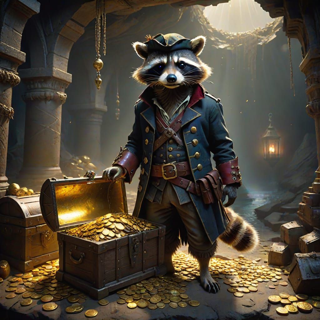 Racoon  pirate  by @Topogogo