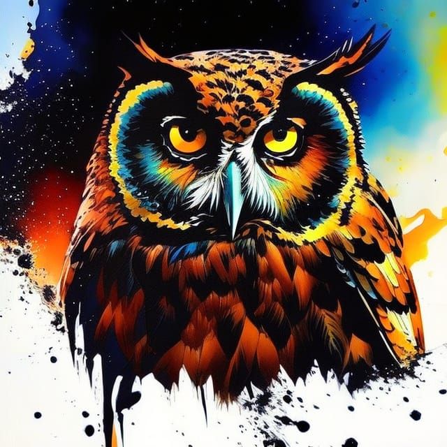 Splashed Bird of Prey.  Wowl  by @Nalin Sexton