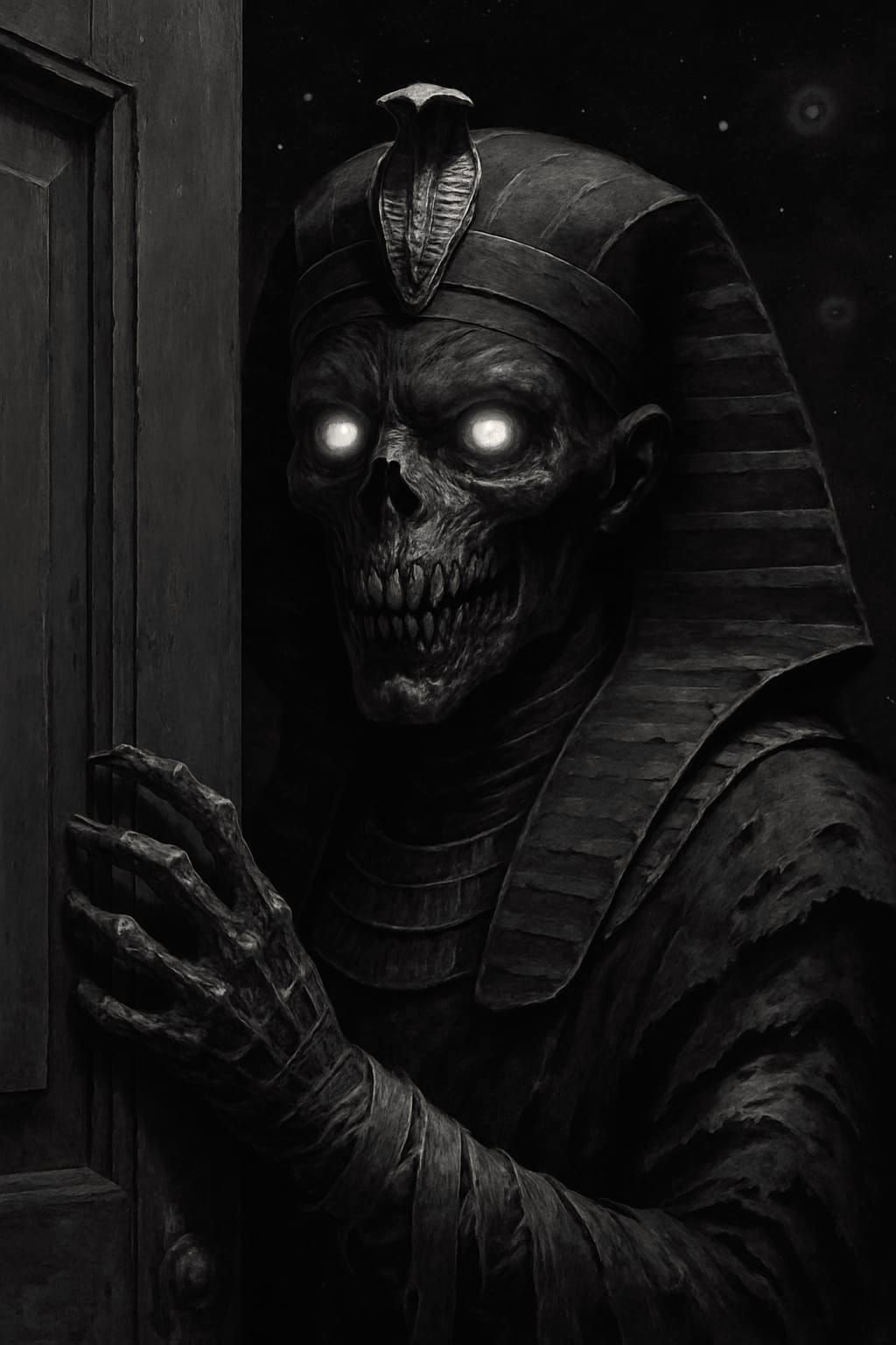 Terrifying pure evil cosmic entity Outer god Nyarlathotep the black pharaoh Nephren-KA eldritch mummy is slowly turning ...