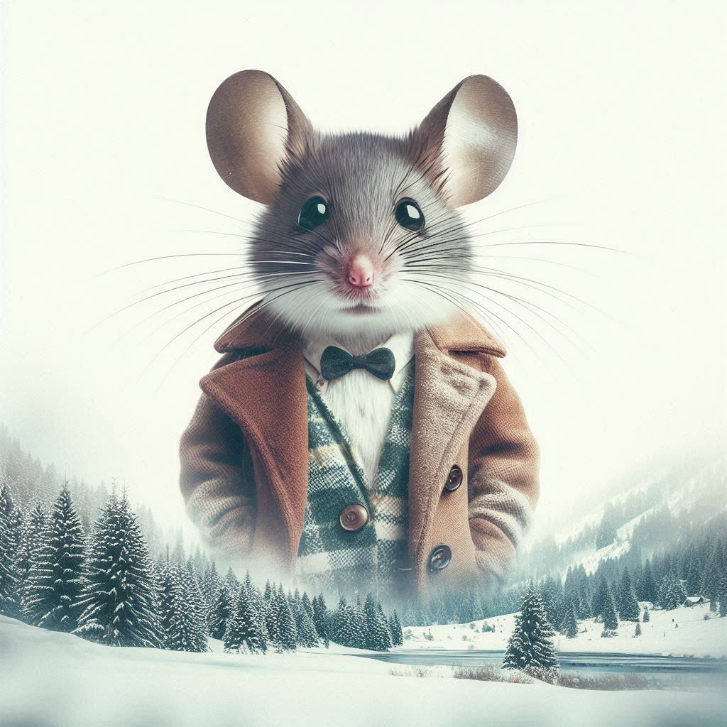 double exposure beautiful fantasy DALL-E 3 portrait landscap...