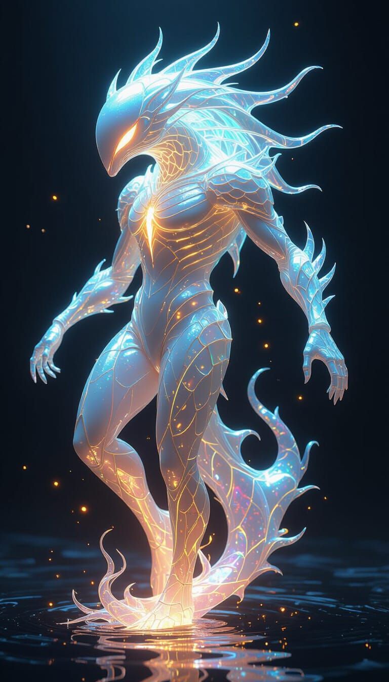 Gelwave Armored creature. 3D Gelwave living incarnation