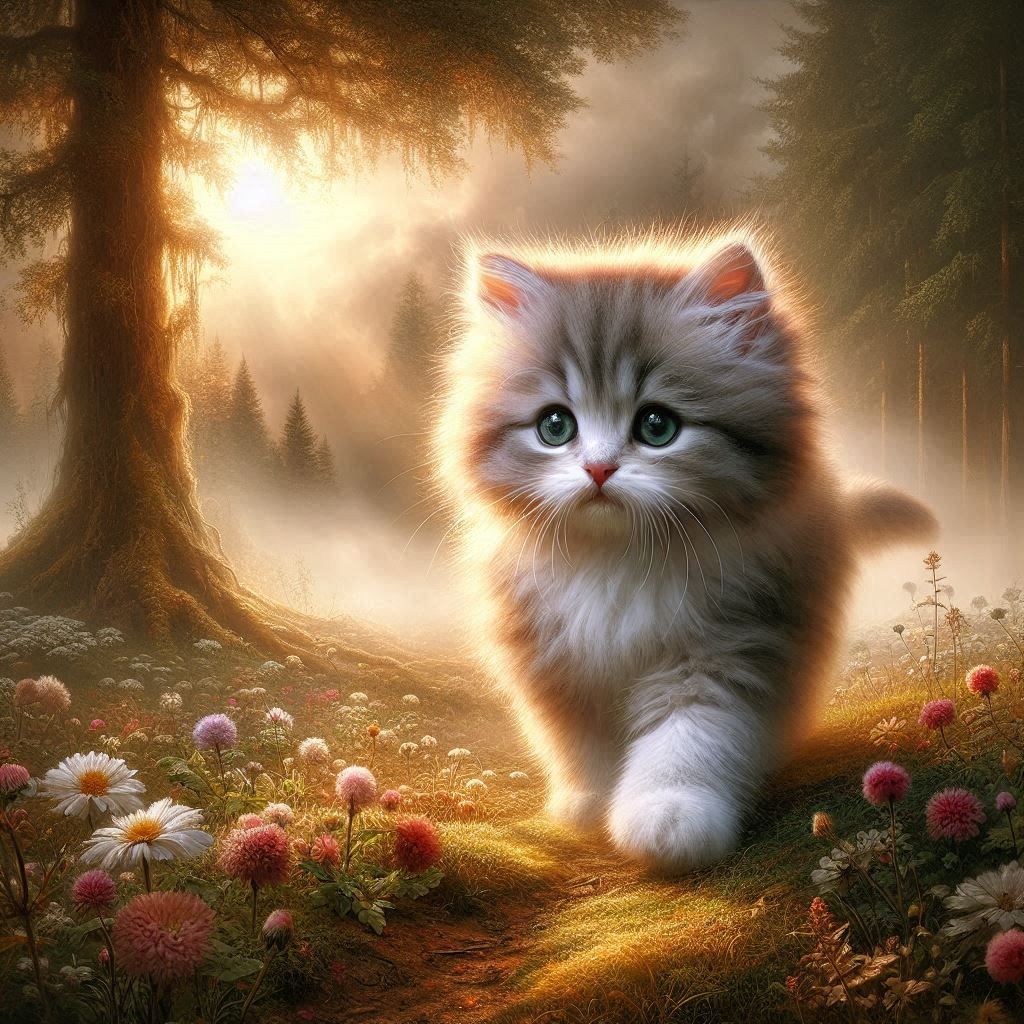 A Fluffy Kitten Walking 😜😸