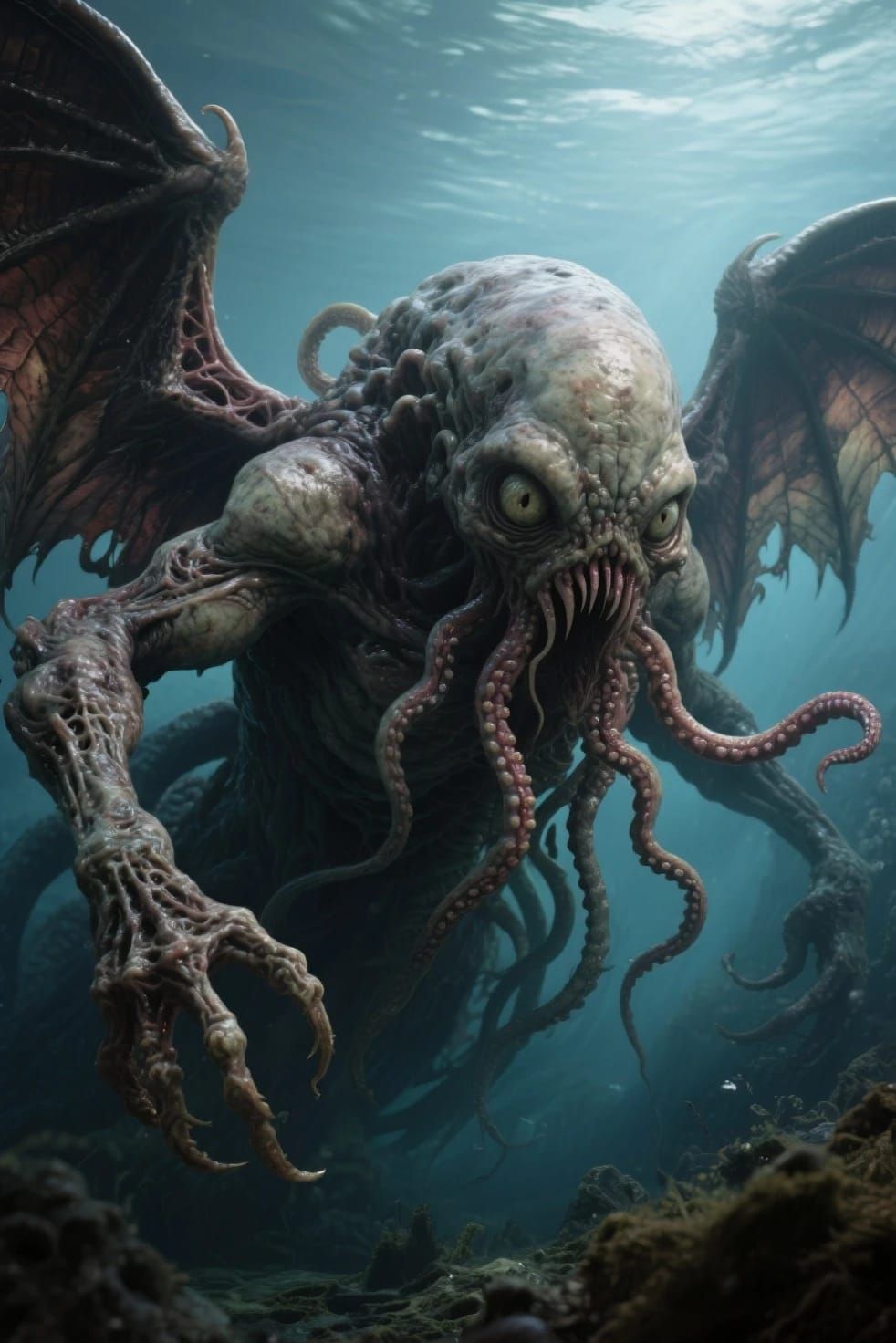 Terrifying nightmare fuel real life style cosmic horror crea...