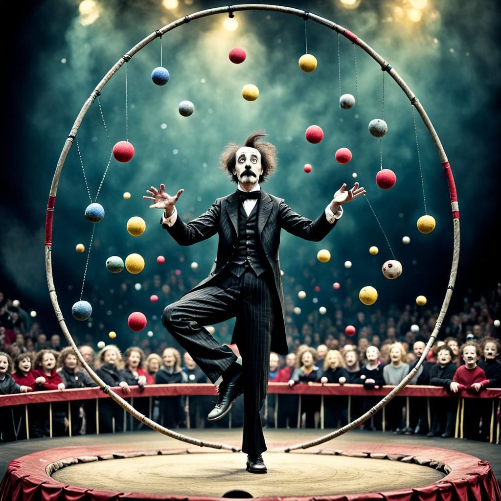 Crazy juggler