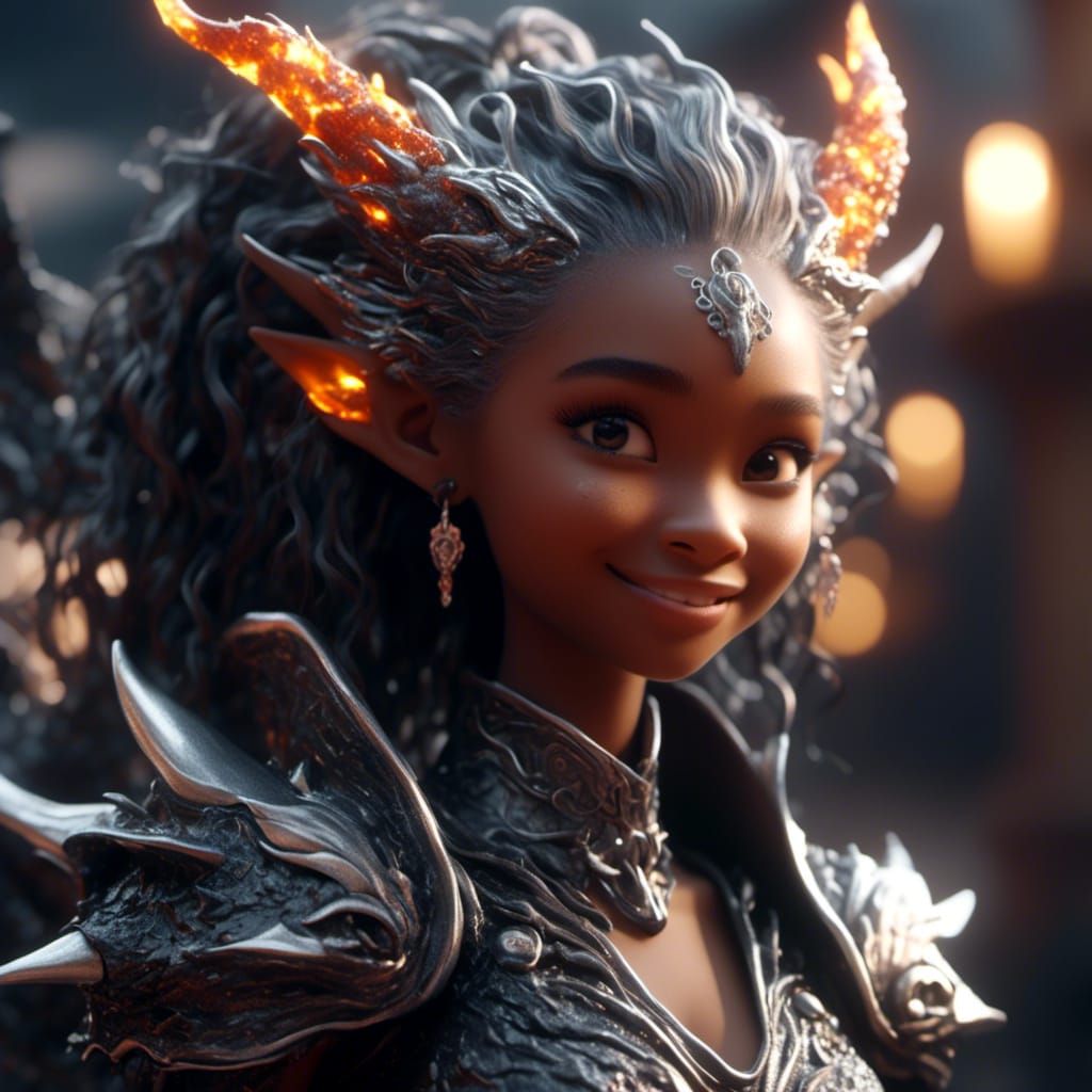 <lora:Kyoot:1.0> adorable mythical beautiful  black and silv...