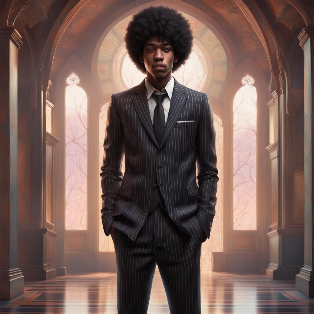 Melancholy Portrait in Art Nouveau Style