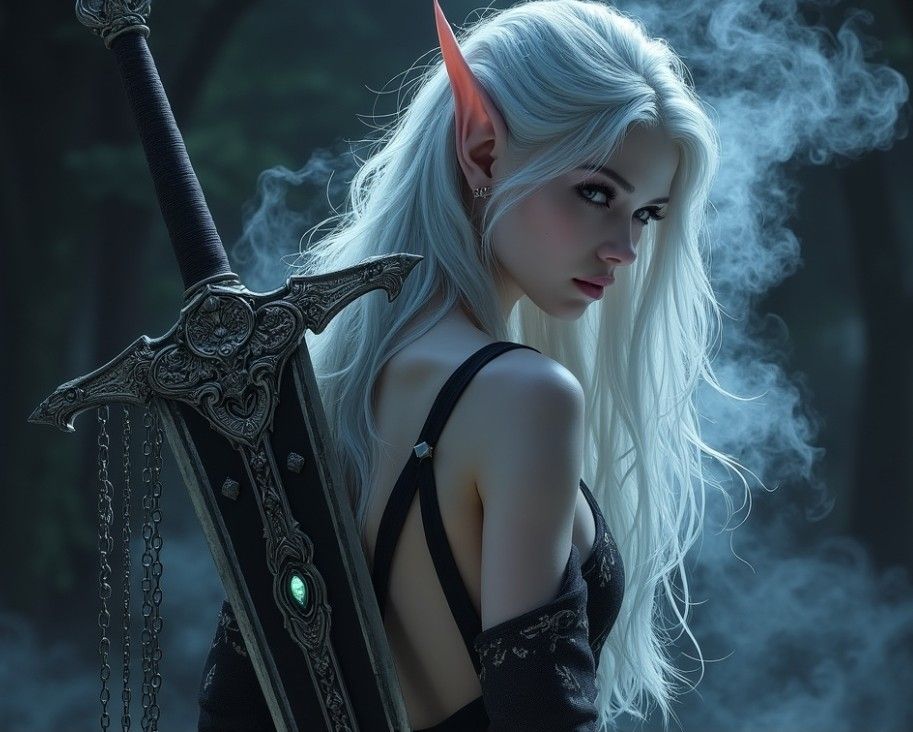White haired elf