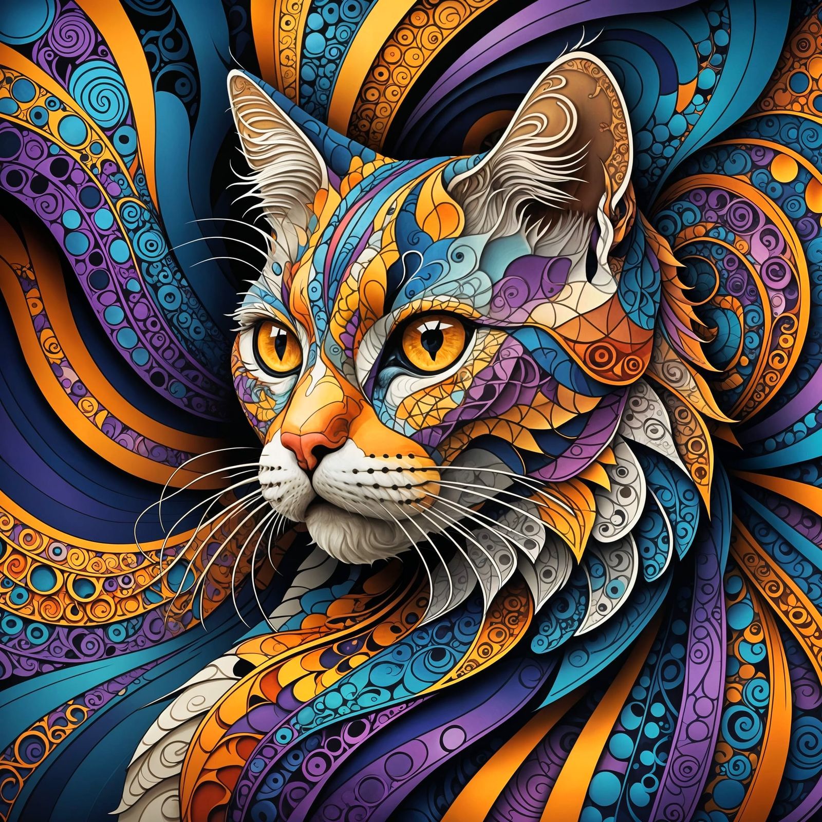 Zentangle Calico  by @NectarinePie