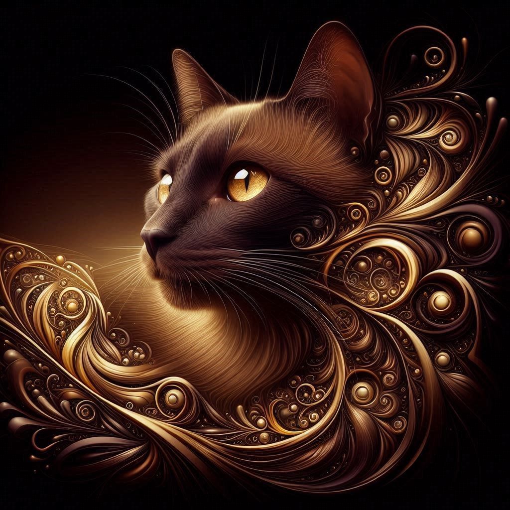 Brown Filigree Cat