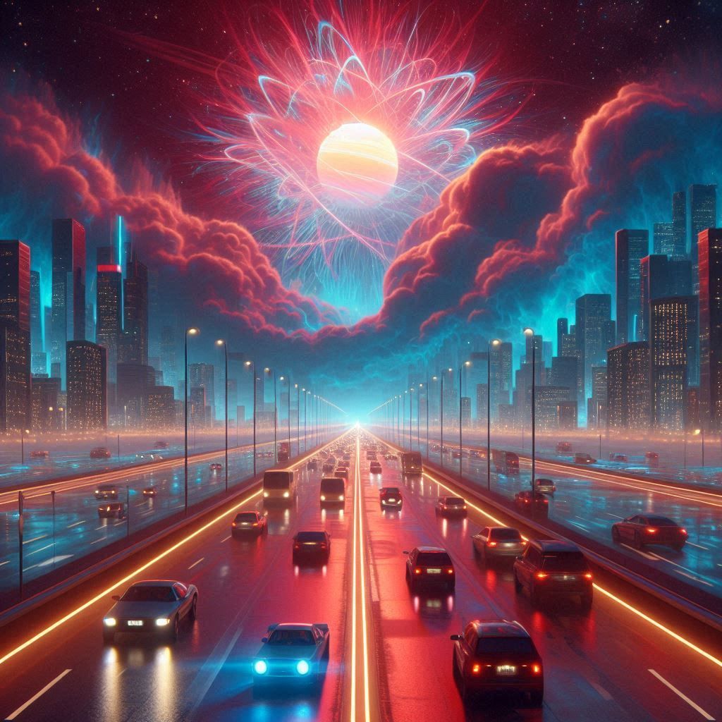 Rosy Red and Electric Blue