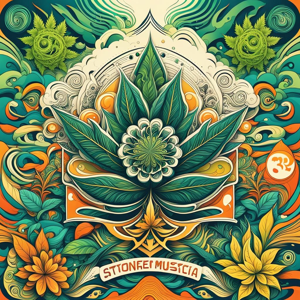 Stoner music festival marijuana flyer