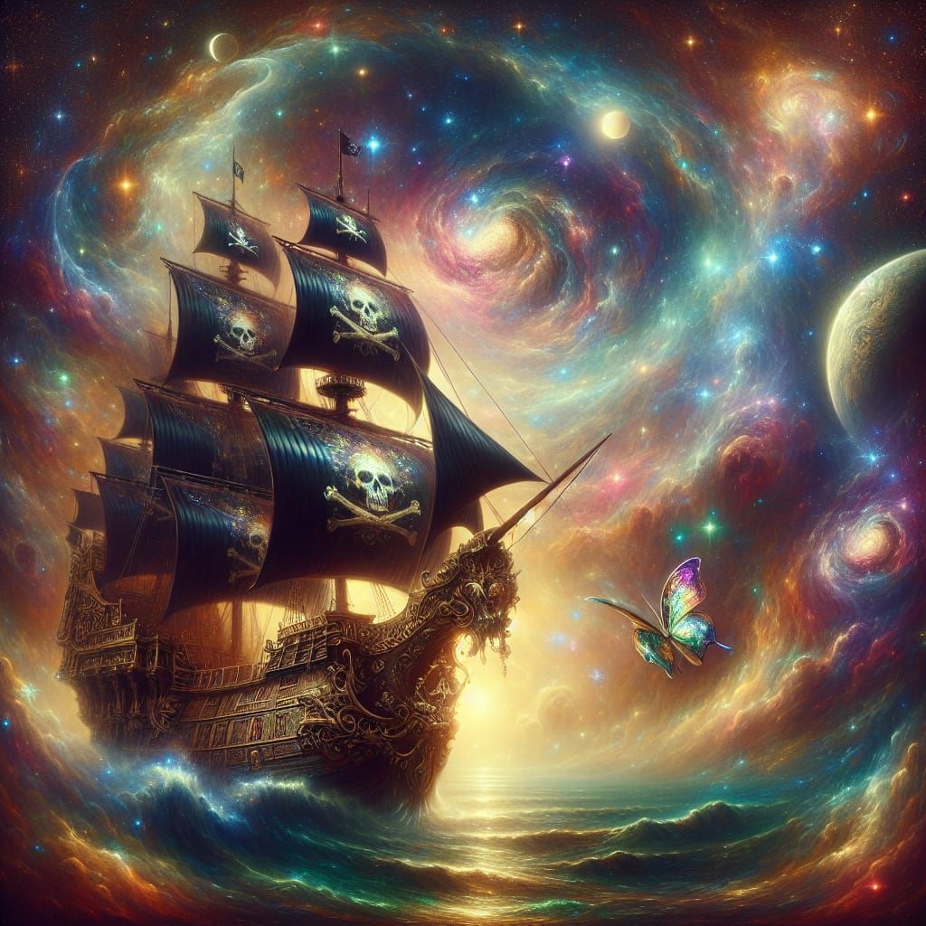 SpaceShip within the Surreal Seas