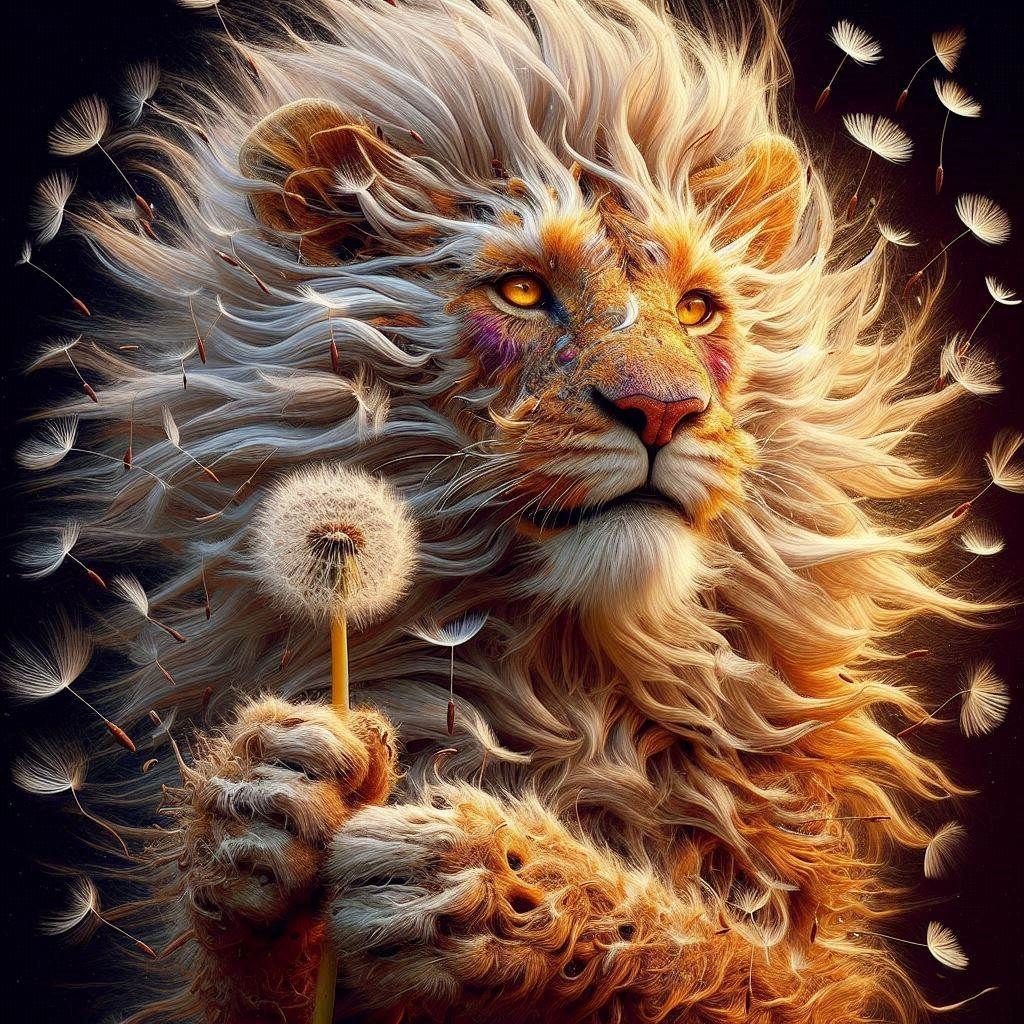 Dandy Lion rainbow warrior