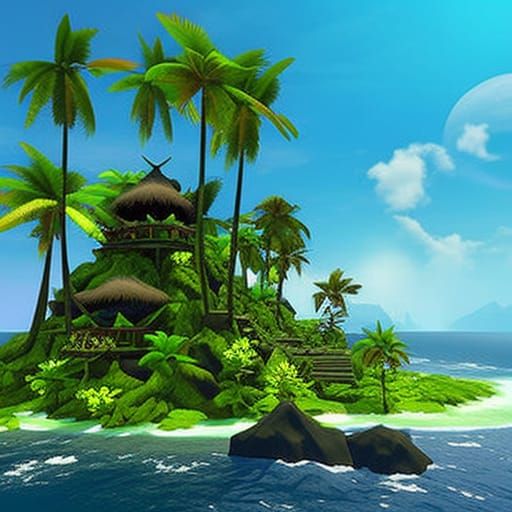 Magical tropical island 