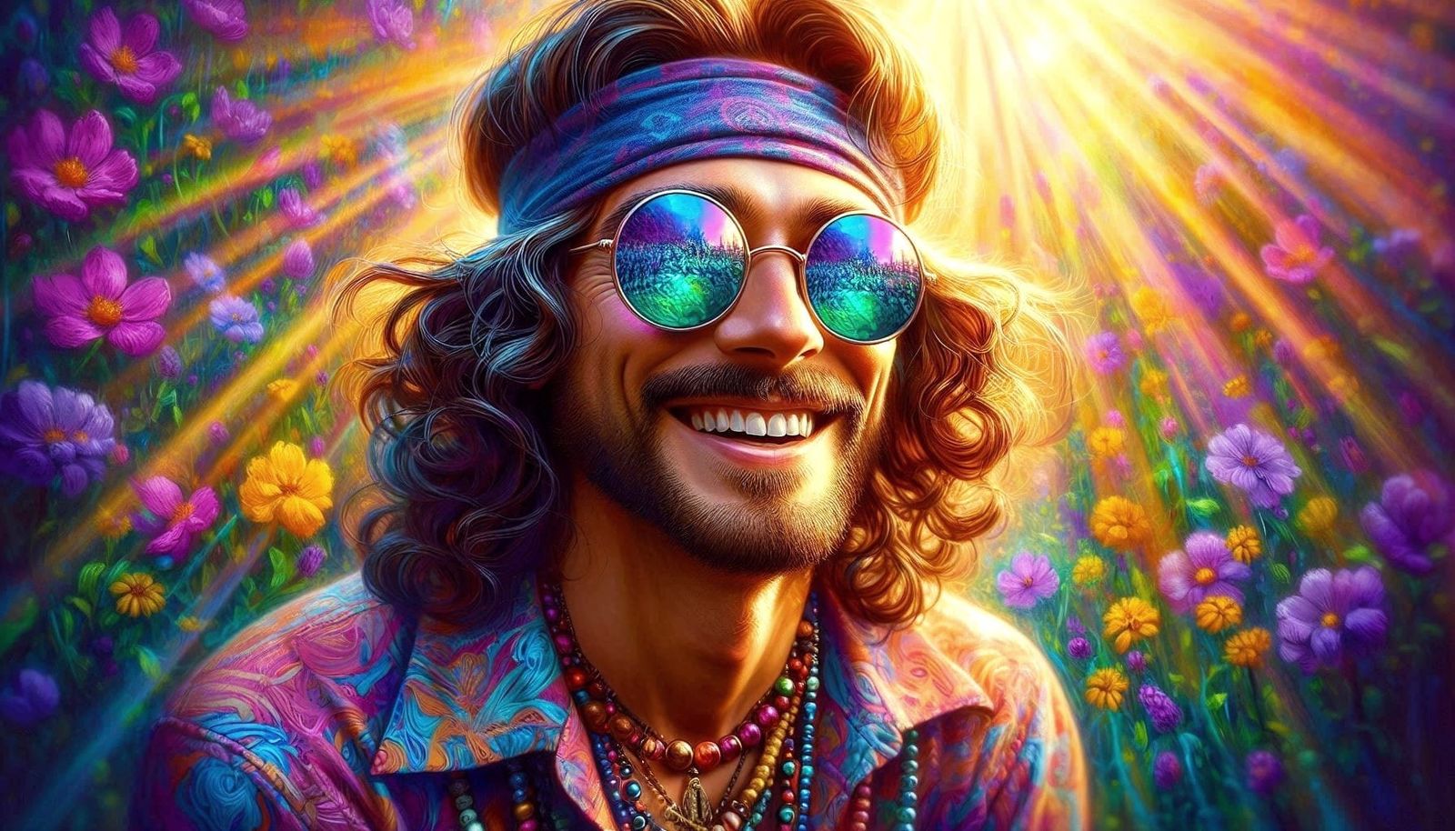 Happy hippy dude