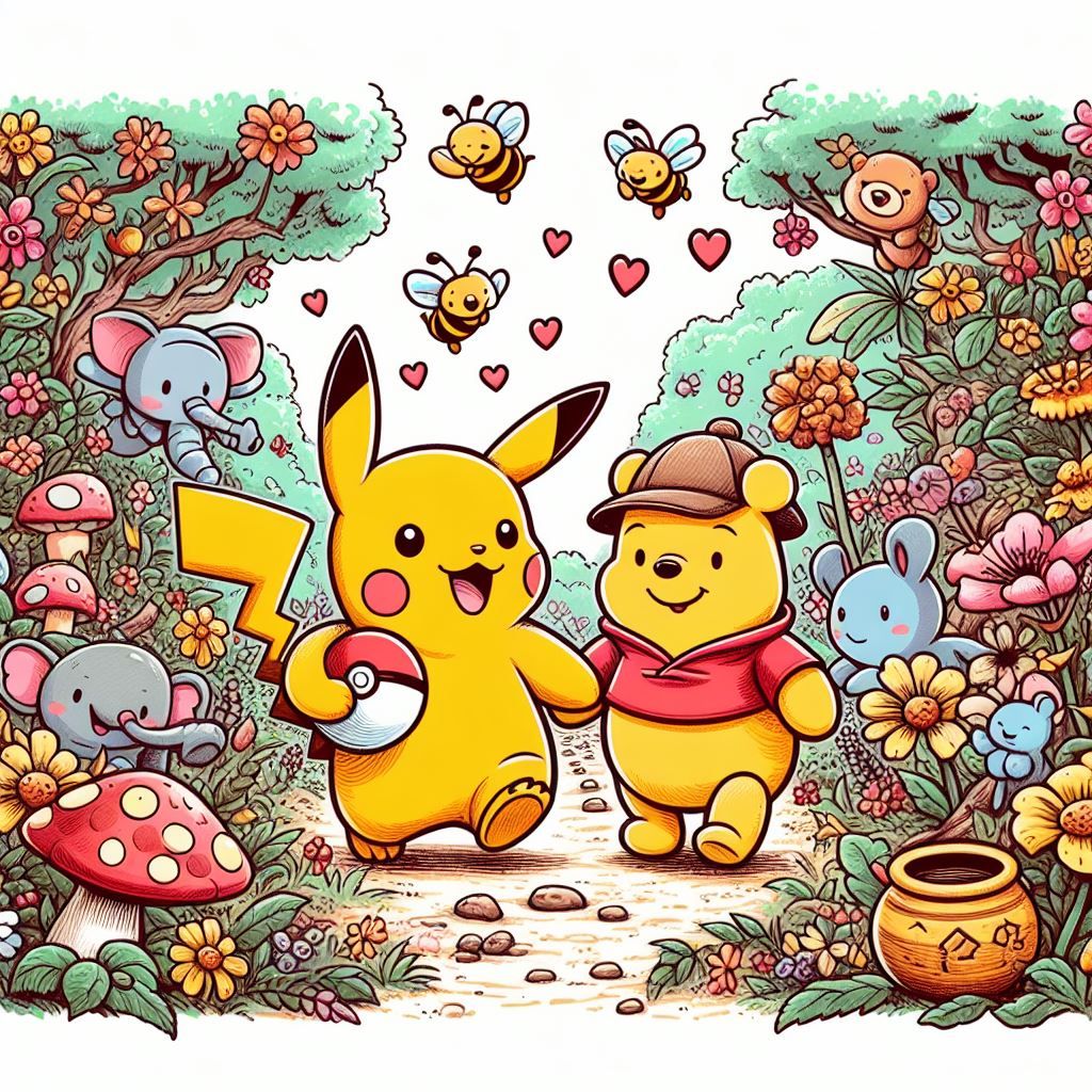 Pikachu and Pooh Too