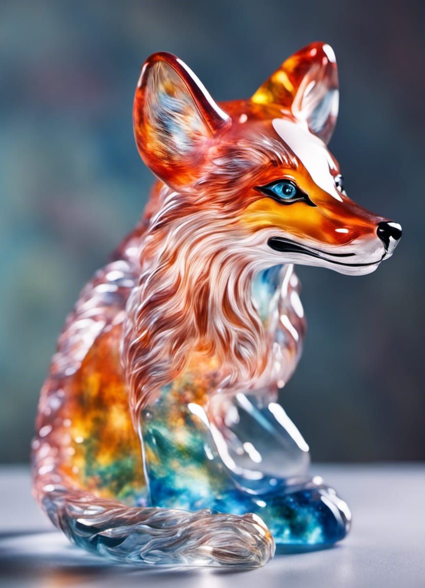 Handmade fox figurine