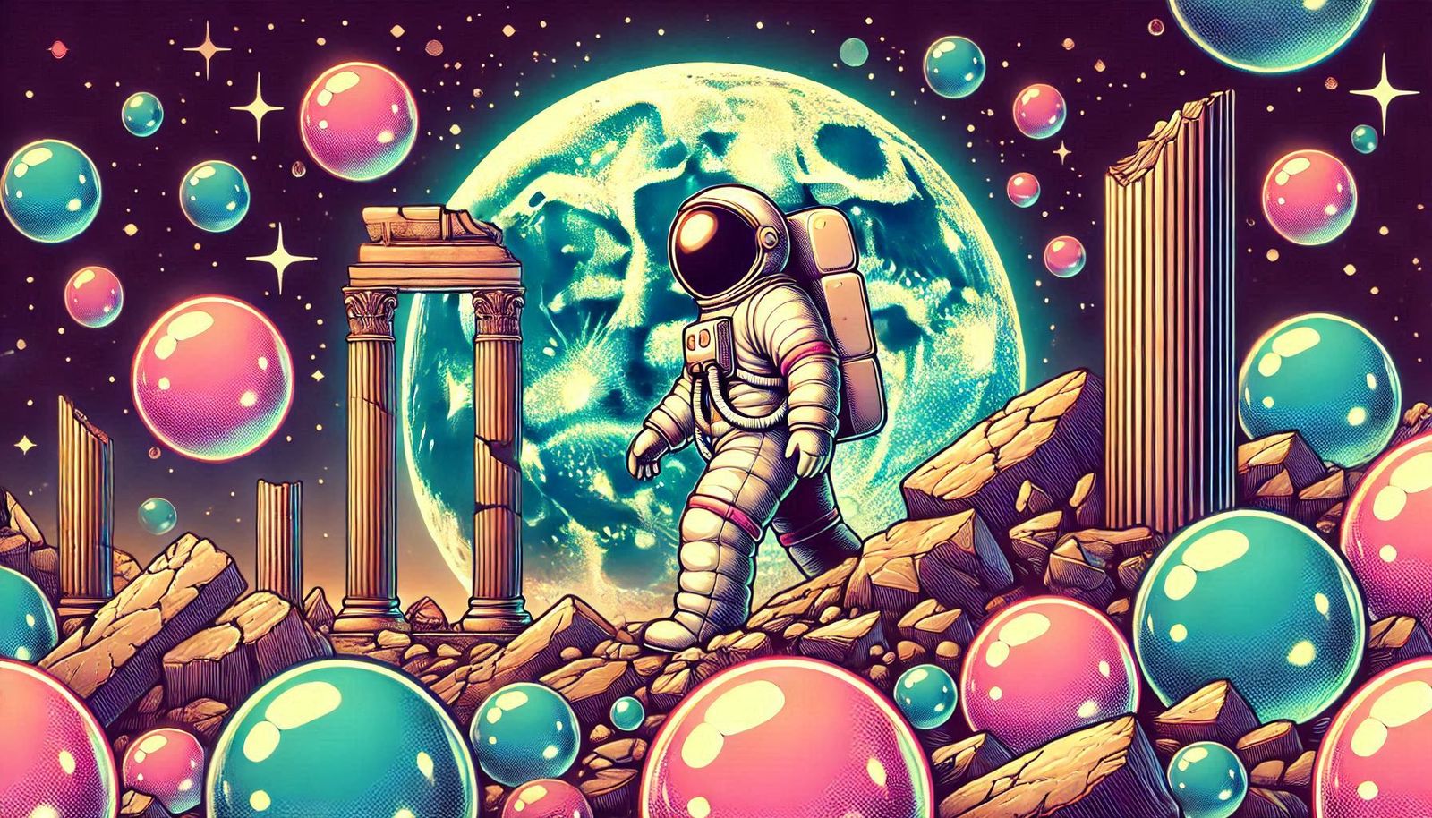 Astronaut Explorer Pop Art