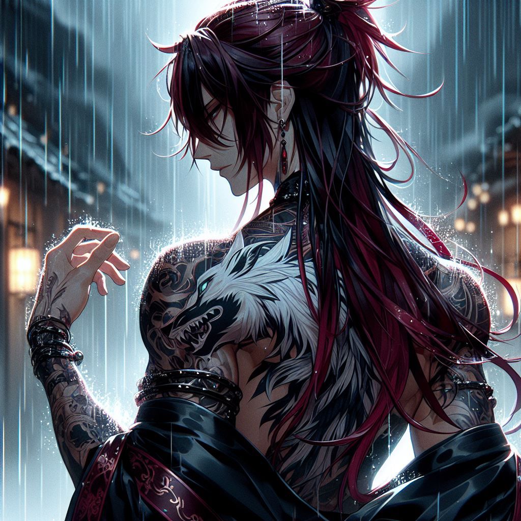 Tattoo shop , Red/Black Mix