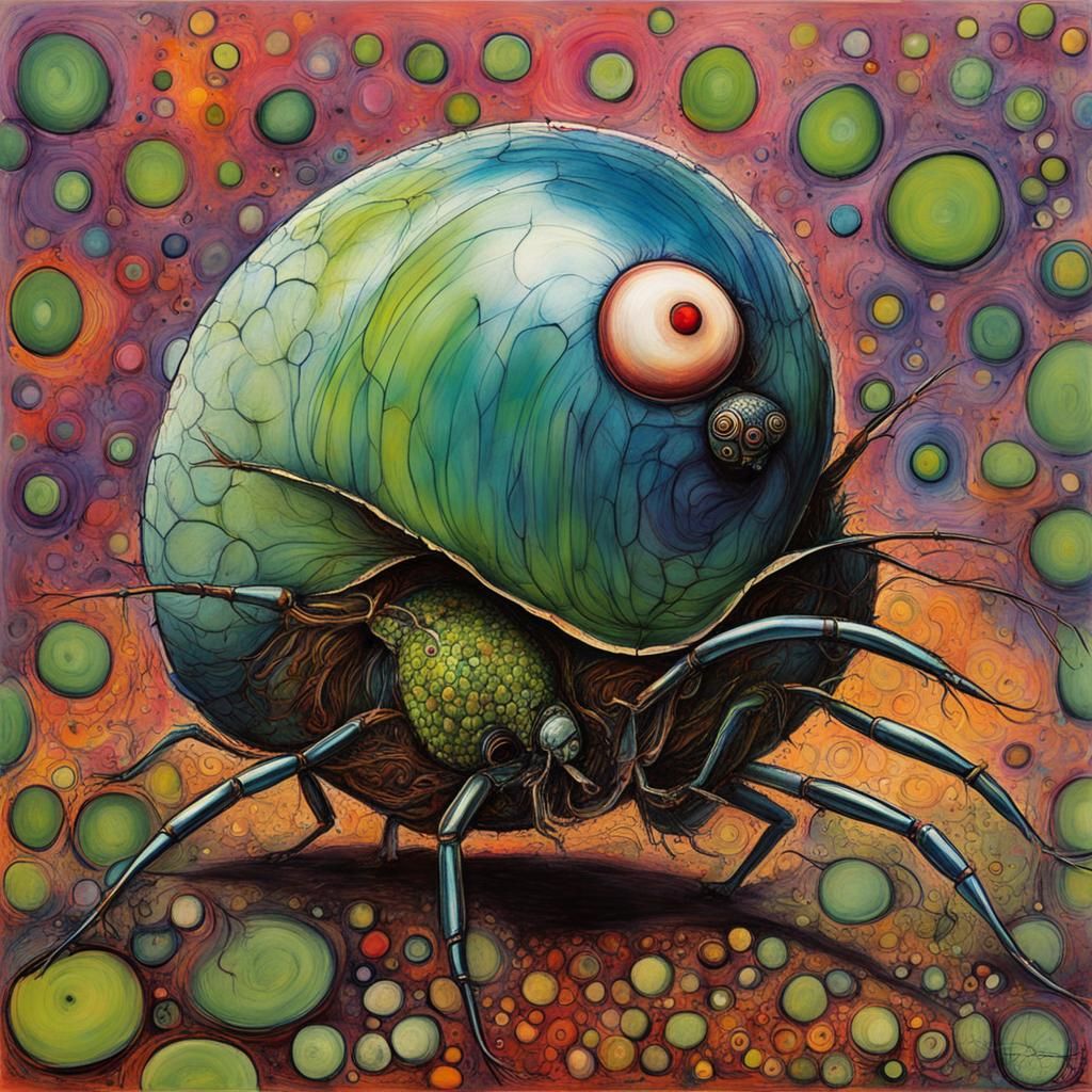 Unnamed Shelled Animal from the Land of Splotch AI Generated Artwork