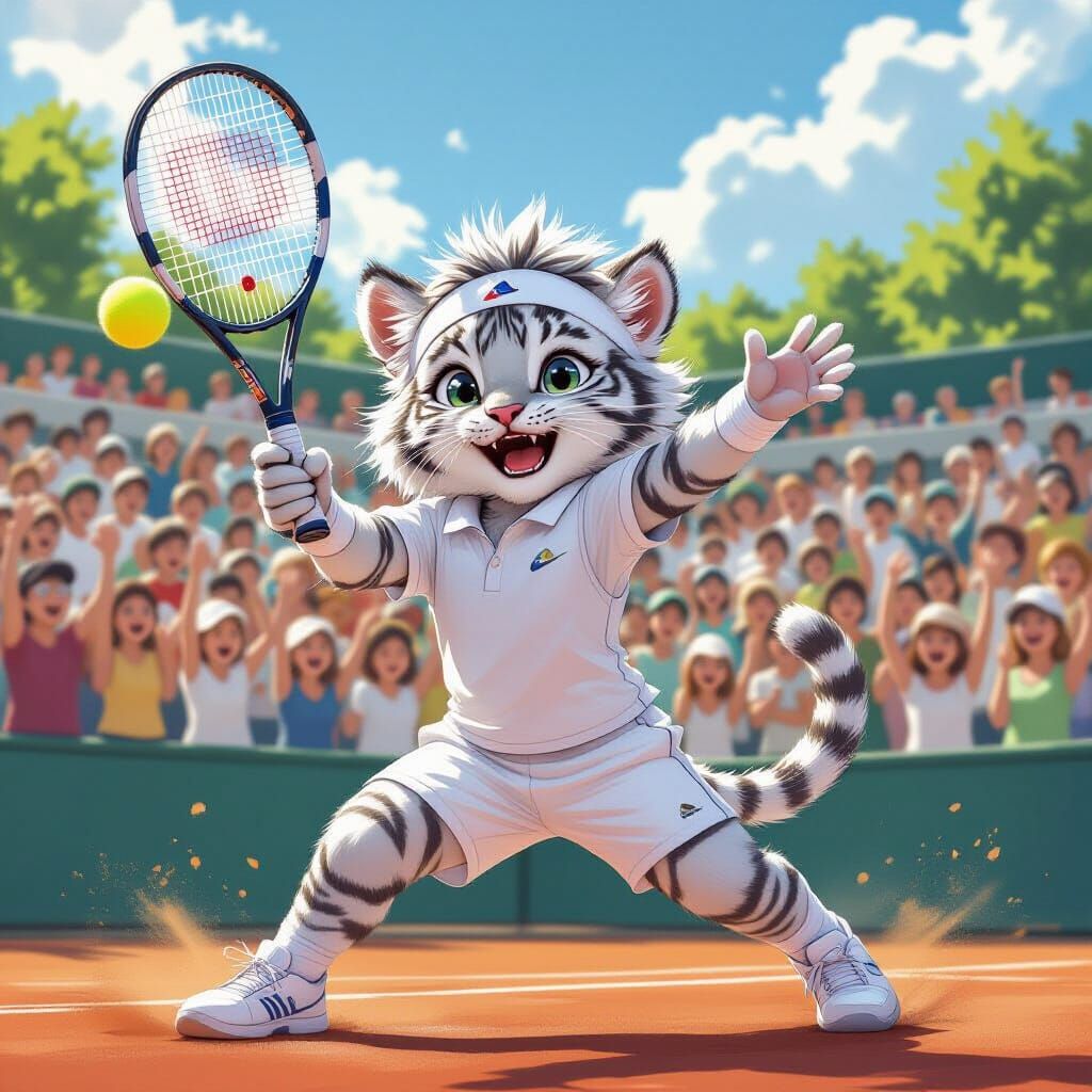 Silver Tiger Cub  by @Sebastian