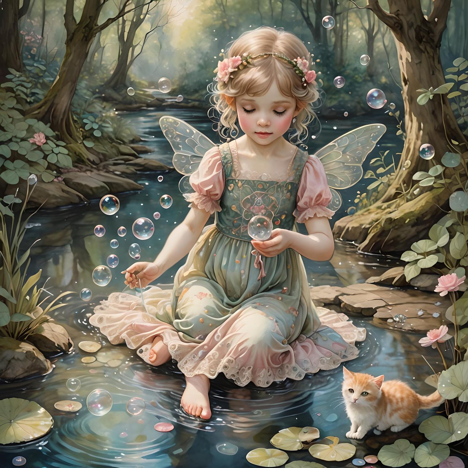 Fairy Child in a Stream  by @Melanie Rhoades 