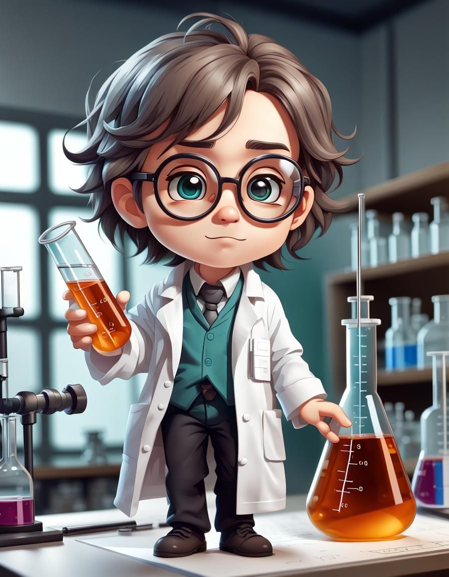 Chibi Scientist  by @Marcin Jałocha