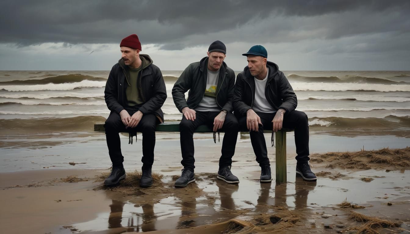 Sleaford Mods enjoying the Lincolnshire seaside