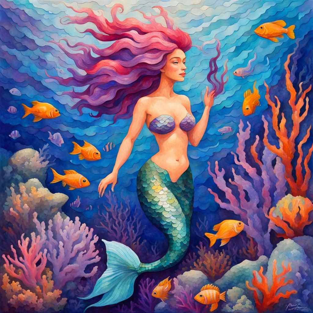 Lady under the sea