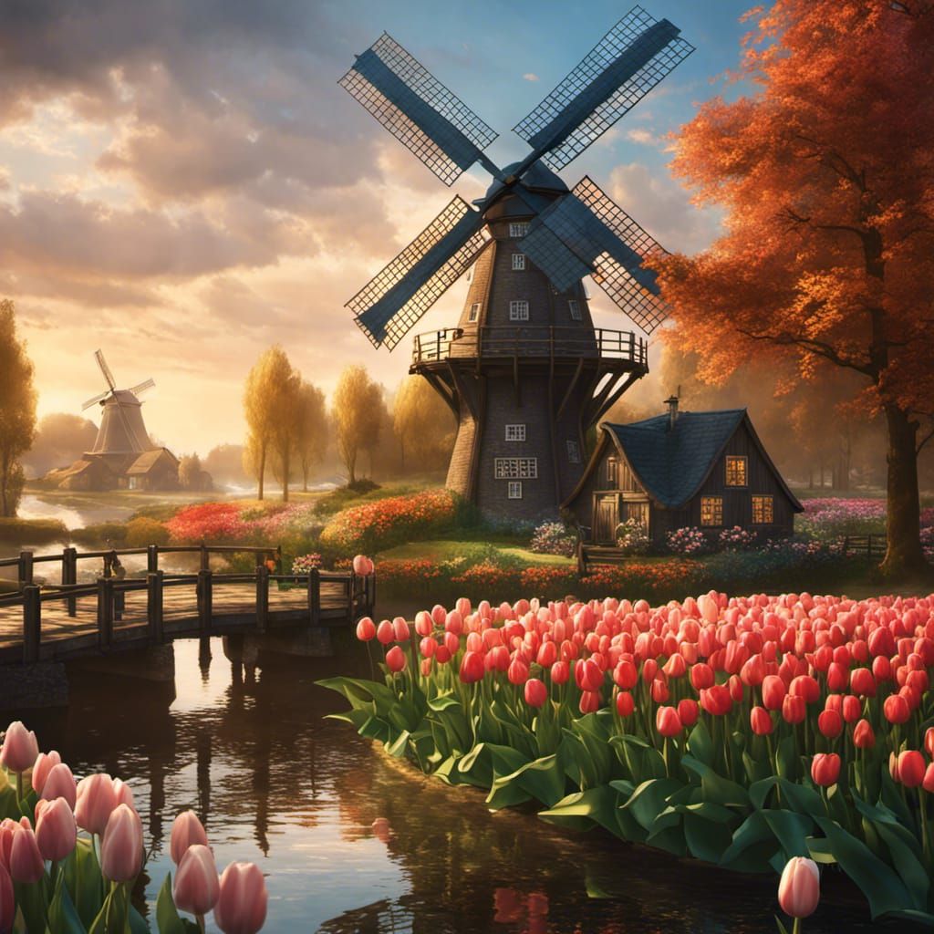 windmill in the dutch countryside  by @Vaclava