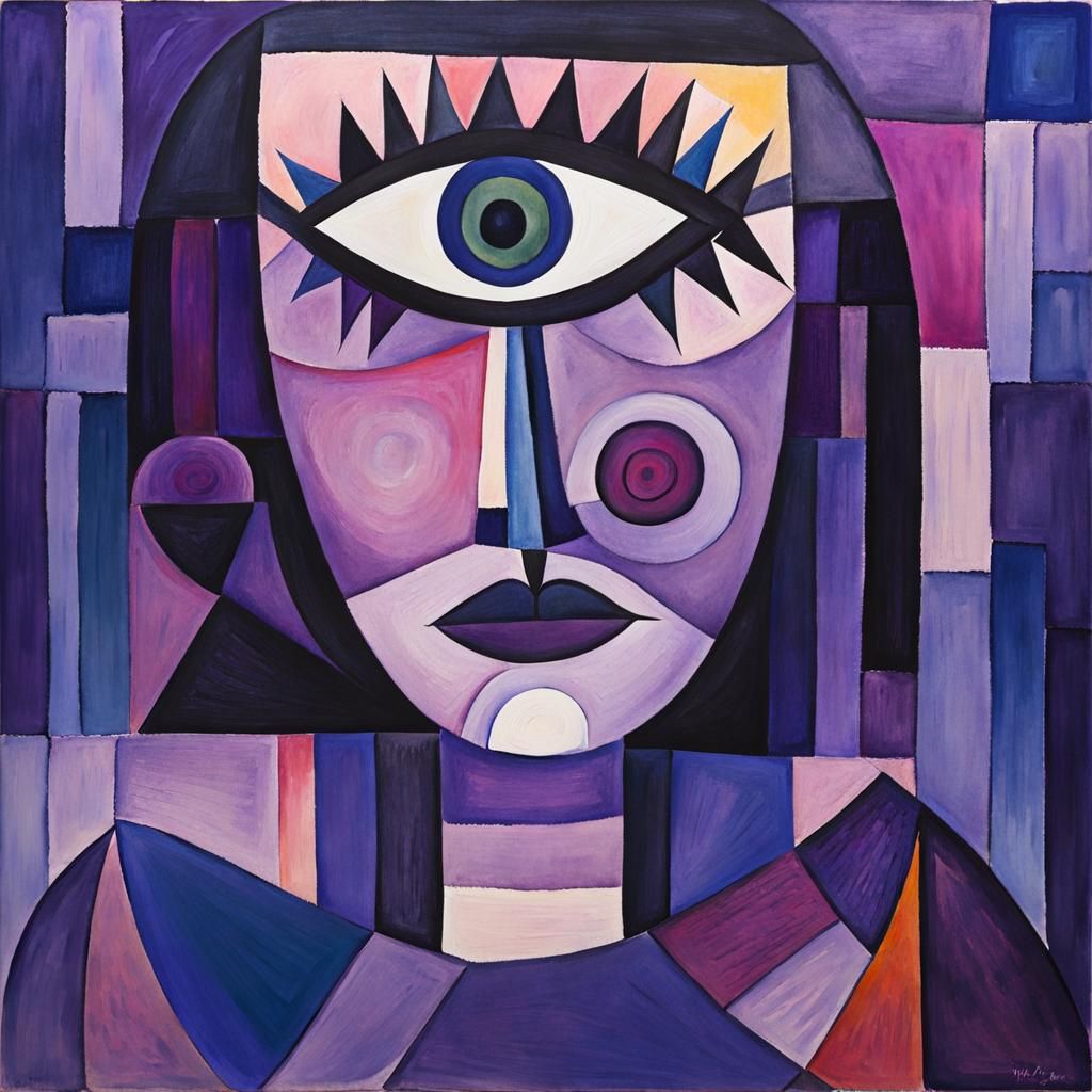 violet eyed woman