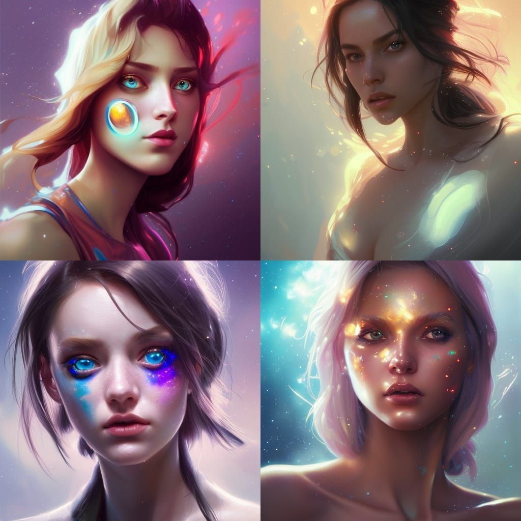 girl with galaxy eyes