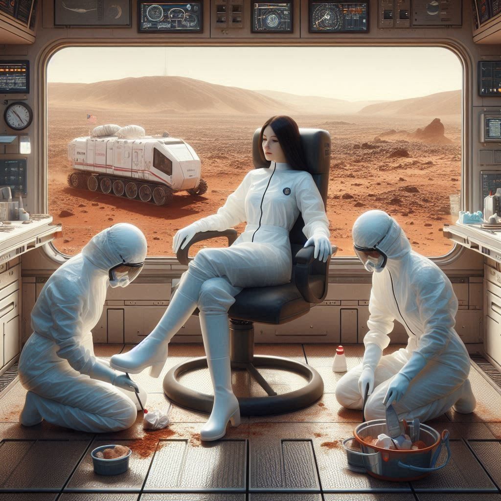 Mars outpost, decontaminating the control room - 2