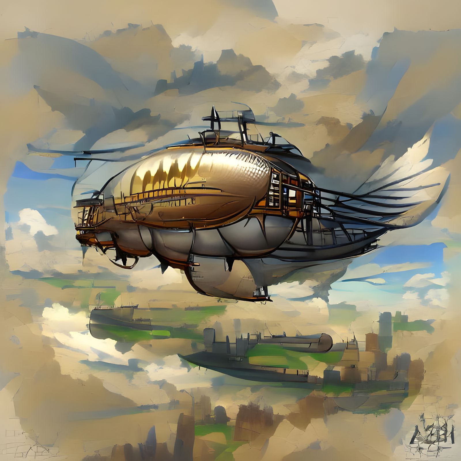 Dieselpunk Airship