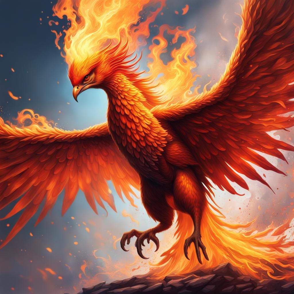 The Mighty Phoenix - AI Generated Artwork - NightCafe Creator