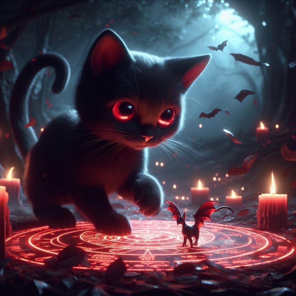 Cat summoning demons 3