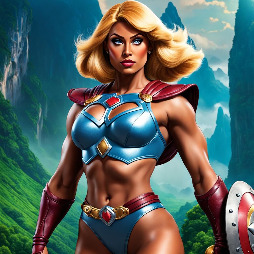 Gender flipped He-Man  by @MisterH