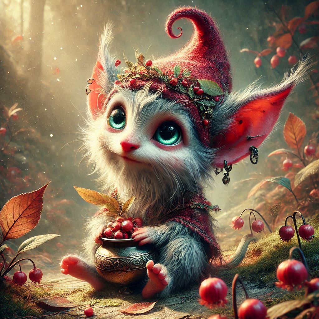 adorable fairy-tale fantasy creature portrait..