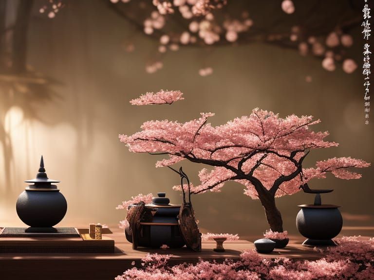 Insanely detailed photograph of a Beautiful Tea Ceremony in Japanese ...