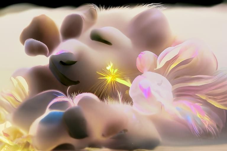 a flower Polar bear