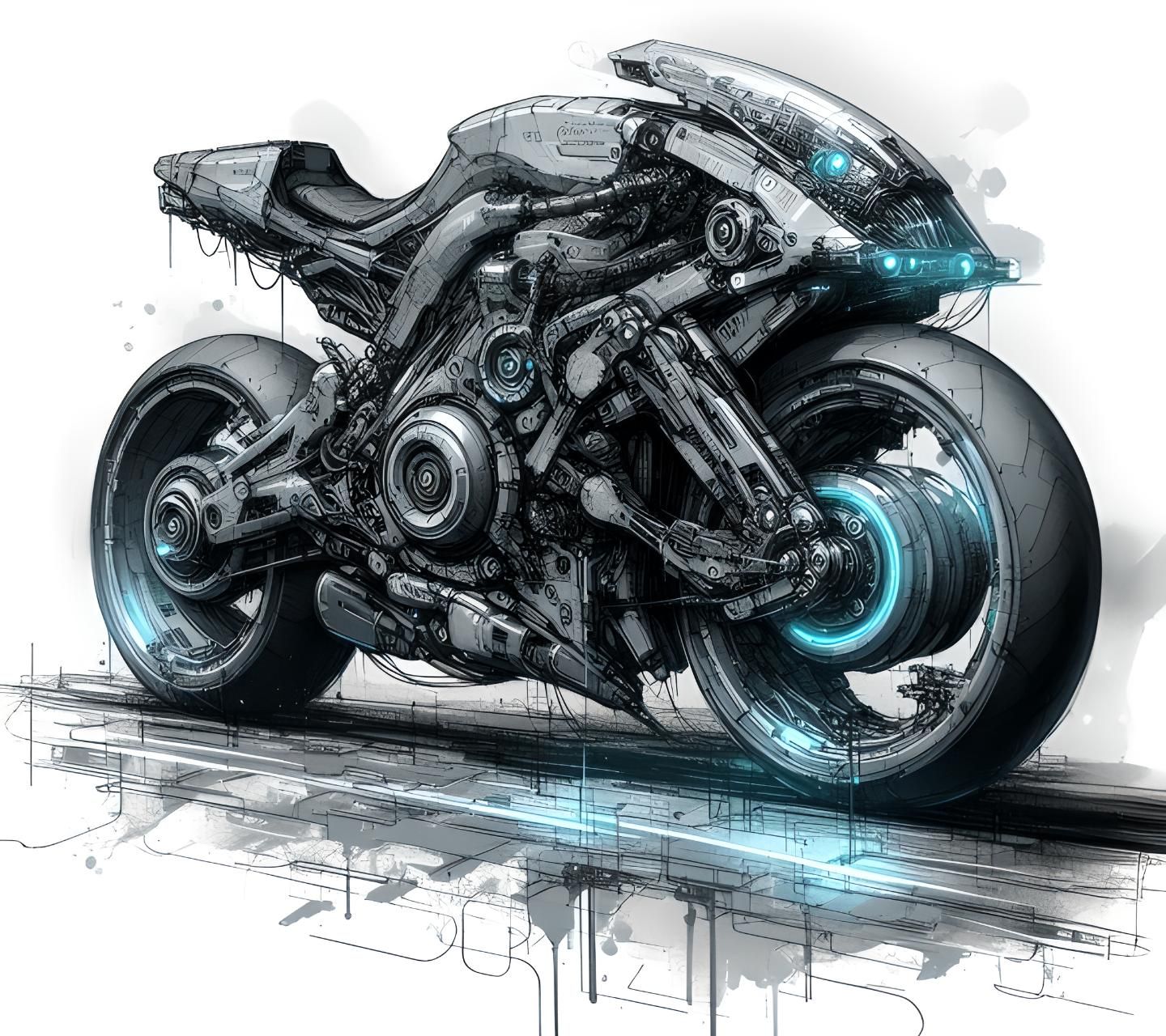 Cyberpunk racing bike