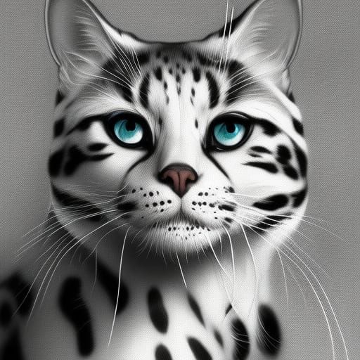 Black and best sale white spotted cat